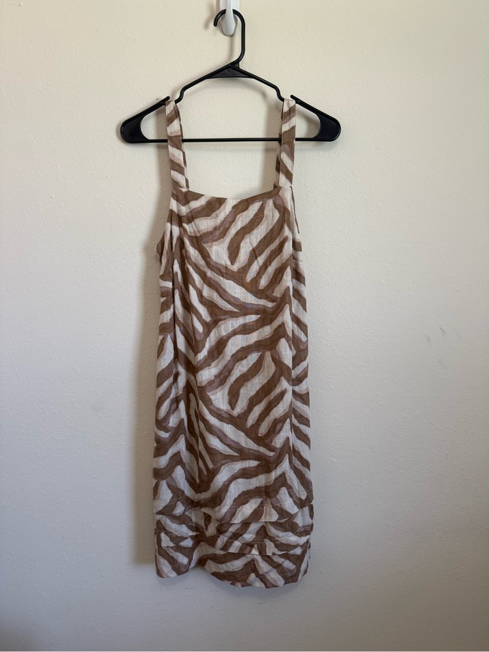 Time and Tru Brown and White Zebra-Print Mini Dress